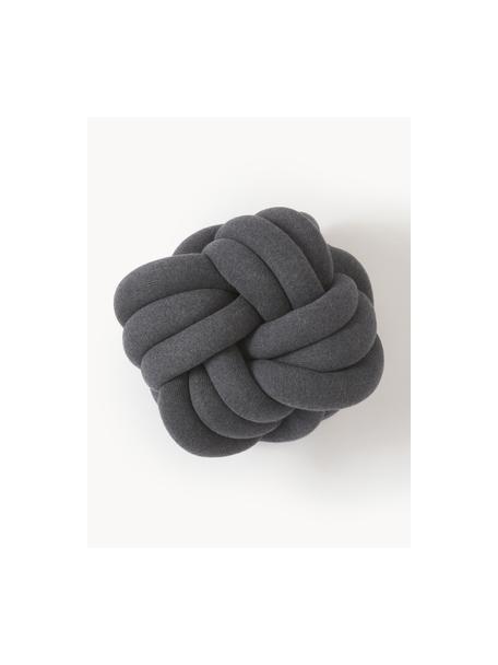 Puf nudo Twist, Funda: 100% algodón, Gris oscuro, An 30 x L 30 cm