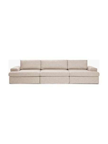 Modulárna pohovka s odnímateľnými poťahmi Russell (4-miestna), Béžová, Š 309 x H 103 cm