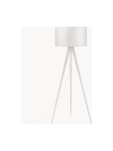 Stojacia tripod lampa z masívu Jake, Biela, Ø 60 x V 150 cm