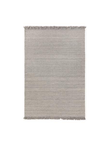 Tapis en laine tissé à la main avec franges Lars, 60 % laine, 20 % coton, 20 % polyester

Les tapis en laine peuvent perdre des fibres lors des premières semaines et des peluches peuvent se former, ce phénomène est naturel et diminue à mesure de votre usage et du temps, Grège, larg. 80 x long. 150 cm (taille XS)