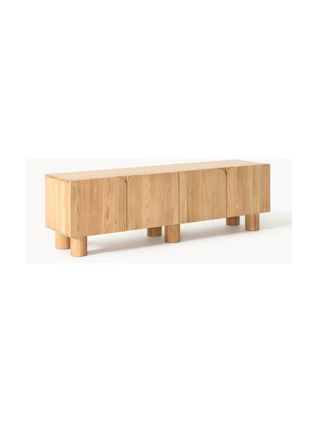 Mueble TV de madera de roble Cadi, Madera de roble aceitada, An 180 x Al 55 cm