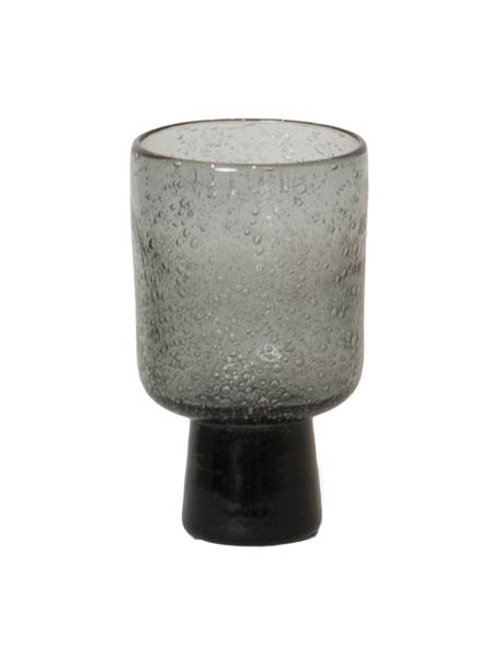 Ručne vyrobený pohár na víno Bari, 6 ks, Sklo, Sivá, Ø 7 x V 12 cm, 250 ml