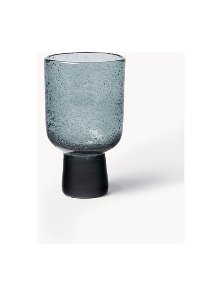Handgemaakte wijnglazen Bari met luchtbellen, 6 stuks, Glas, Grijs, Ø 7 x H 12 cm, 250 ml