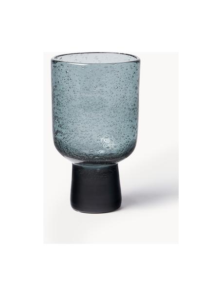 Ručne vyrobený pohár na víno Bari, 6 ks, Sklo, Sivá, Ø 7 x V 12 cm, 250 ml