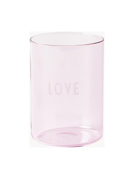 Szklanka LOVE Favourite, Szkło borokrzemowe, Blady różowy (Love), Ø 8 x W 11 cm, 350 ml