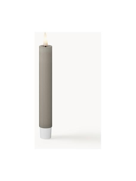 Ręcznie wykonana świeca stołowa LED Real Flame, W 15 cm, 2 szt., Tworzywo sztuczne, wosk z powłoką żywiczną, Greige, W 15 cm