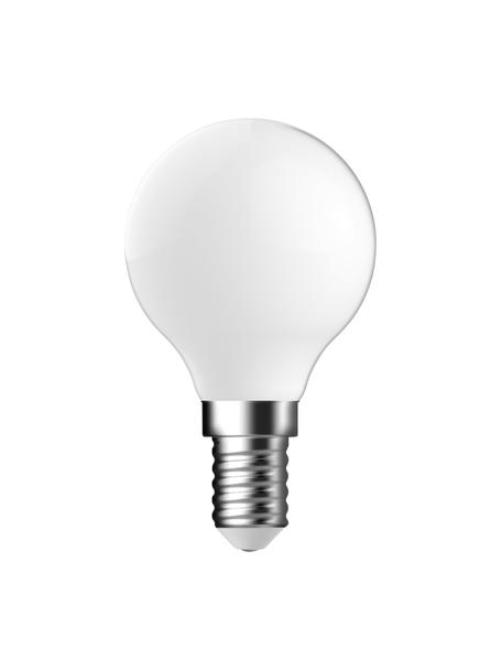 Lampadina E14, bianco caldo, 1 pz, Lampadina: vetro, Base lampadina: alluminio, Bianco, Ø 5 x Alt. 8 cm, 1 pz