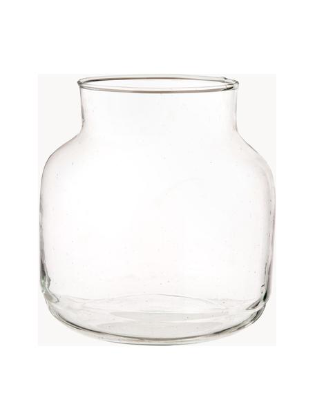 Mondgeblazen vaas Dona van gerecycled glas, Gerecycled glas, Transparant, Ø 22 x H 23 cm