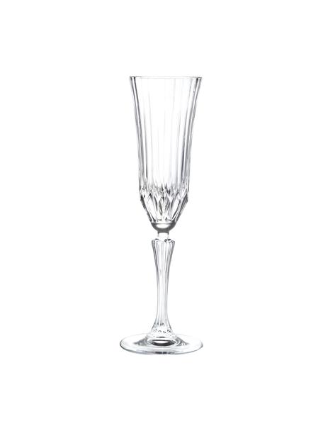 Krištáľové poháre na šampanské Adagio, 6 ks, Krištáľové sklo, Priehľadná, Ø 8 x V 25 cm, 180 ml