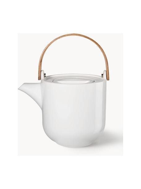 Théière japonaise en porcelaine Coppa sencha, 1 l, Blanc, brun, 1 L