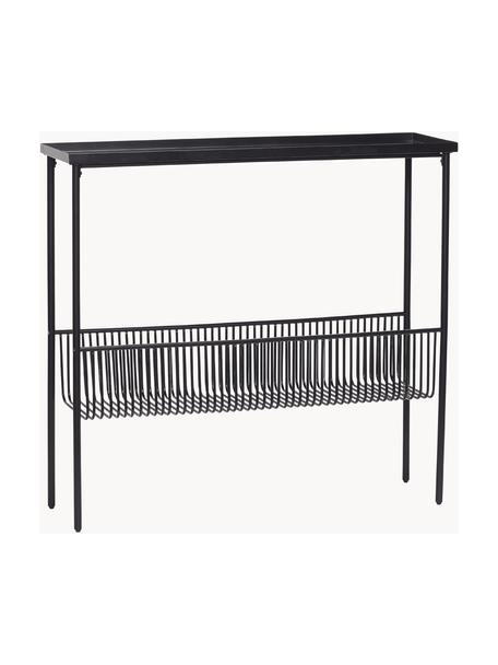 Metall-Konsole Eyrie, Metall, beschichtet, Schwarz, B 100 x H 93 cm