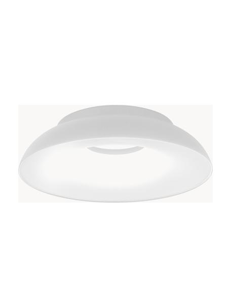 Grote LED plafondlamp Maggiolone, dimbaar, Gelakt aluminium, Wit, Ø 60 x H 15 cm