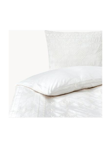 Copripiumino in cotone bianco ricamato Elaine, 100% cotone
Densità del filo 140 TC, qualità standard

La biancheria da letto in cotone è piacevolmente morbida sulla pelle, assorbe bene l'umidità ed è adatta per chi soffre di allergie, Bianco, fantasia, 155 x 200 cm + 1 federa 50 x 80 cm