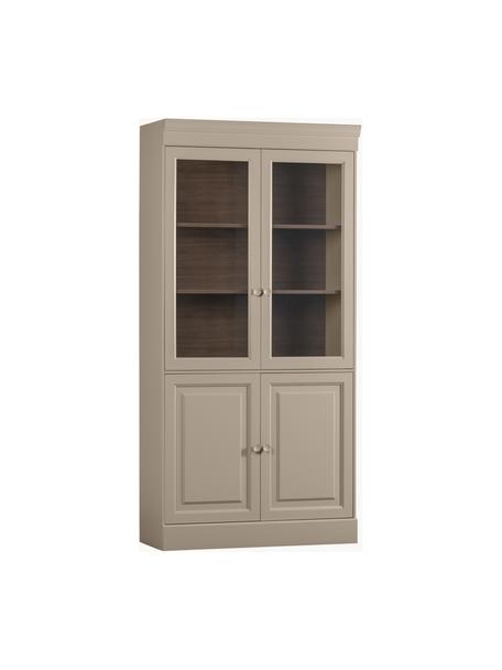 Vitrina de madera de pino Chow, Beige, An 105 x Al 215 cm