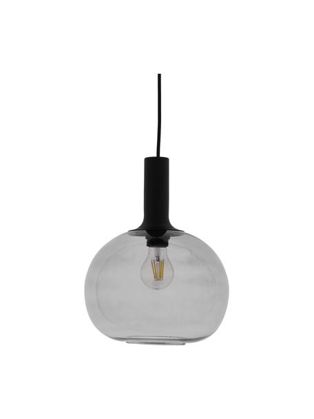 Malá závesná lampa z dymového skla Alton, Čierna, sivá, Ø 25 x V 33 cm