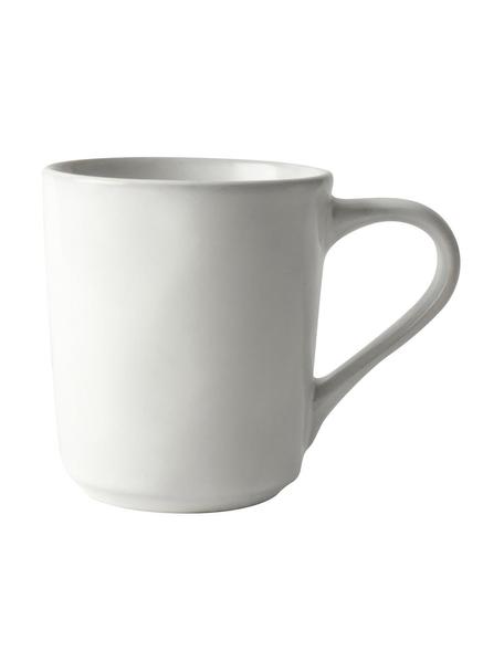 Tasses White Organic, 4 pièces, Grès cérame, Blanc, Ø 9 x 10 cm, 390 ml