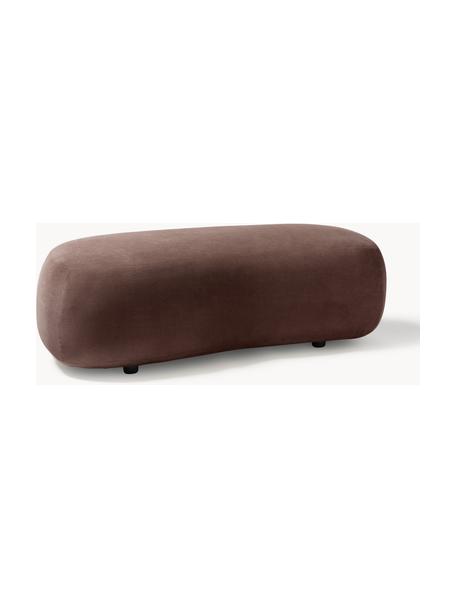 Pouf XL Alba, Tissu brun foncé, larg. 130 x prof. 62 cm