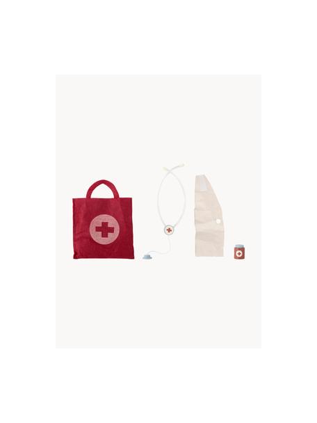 Speelgoed Elliott voor kleine dokters, set van 6, Lotushout, FSC-gecertificeerd, stof, Rood, meerkleurig, B 16 x L 25 cm
