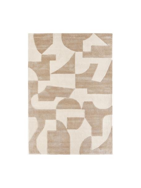 Tapis en laine tufté main Corin, Tons bruns, larg. 80 x long. 150 cm (taille XS)
