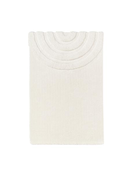 Načechraný koberec s vysokým vlasem a strukturovaným povrchem Rubbie, Krémově bílá, Š 120 cm, D 180 cm (velikost S)