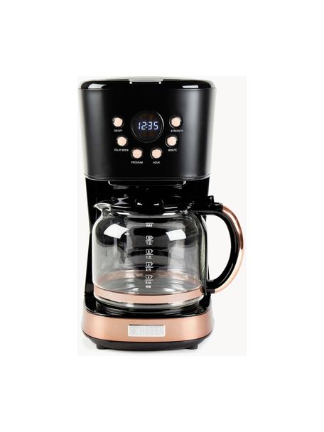 Macchina da caffè Drip, Brocca: vetro, Nero opaco, ramato, Larg. 28 x Alt. 36 cm