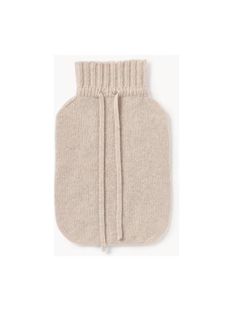 Wärmflasche Cashmere, Bezug: 80 % Recycelter Kaschmir , Hellbeige, B 19 x L 30 cm