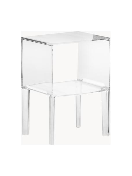 Table de chevet plexi Ghost Buster, Plastique, Transparent, larg. 40 x haut. 57 cm