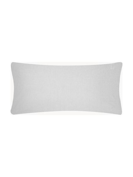 Funda de almohada de algodón Ellie, 45 x 110 cm, Blanco, gris, An 45 x L 110 cm