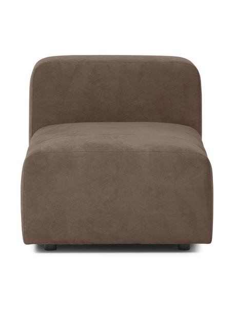 Mittelmodul Lena, Bezug: Webstoff (88% Polyester, , Gestell: Kiefernholz, Schichtholz,, Webstoff Dunkelbraun, B 76 x T 106 cm