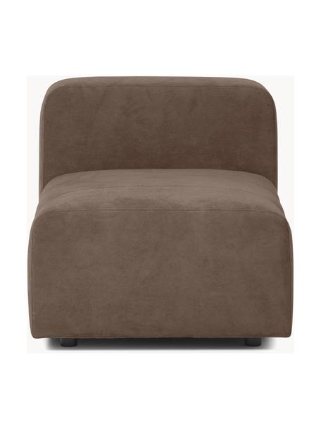 Chauffeuse modulable Lena, Tissu brun foncé, larg. 76 x prof. 106 cm