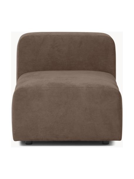 Mittelmodul Lena, Bezug: Webstoff (88% Polyester, , Gestell: Kiefernholz, Schichtholz,, Füße: Kunststoff, Webstoff Dunkelbraun, B 76 x T 106 cm