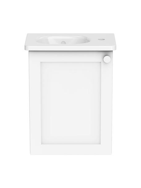 Waschtisch mit Unterschrank Rafaella, B 45 cm, Griff: Aluminium, beschichtet, Weiss, B 45 x H 58 cm