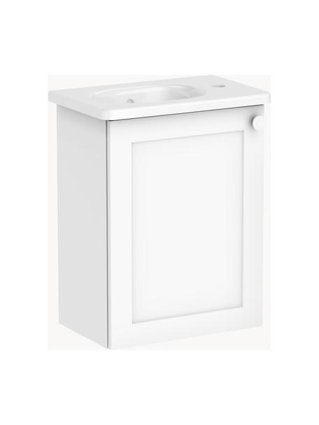 Waschtisch mit Unterschrank Rafaella, B 45 cm, Griff: Aluminium, beschichtet, Weiß, B 45 x H 58 cm