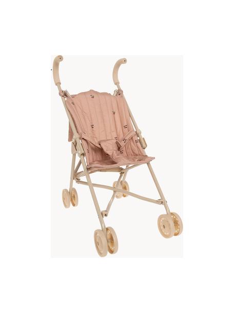 Puppenwagen Cherry Blush mit Gurt und Tragetasche, Rahmen: Stahl, pulverbeschichtet, Kirschen-Motiv, B 27 x H 56 cm