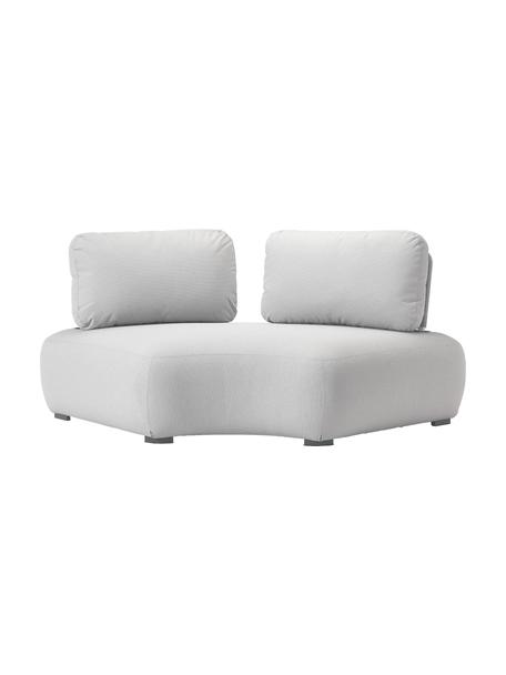 Modułowa sofa ogrodowa Olala, Tapicerka: 100% poliester Dzięki tka, Stelaż: metal powlekany, Jasnoszara tkanina, S 194 x W 77 cm
