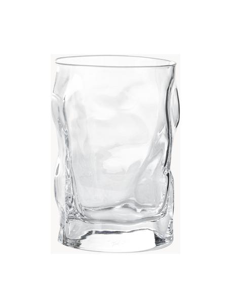 Wassergläser Sorgente in organischer Form, 6 Stück, Glas, Transparent, Ø 7 x H 11 cm, 300 ml
