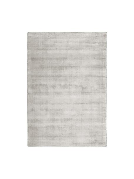 Tappeto in viscosa color grigio chiaro-beige tessuto a mano Jane, Retro: 100% cotone, Grigio chiaro-beige, Larg. 90 x Lung. 150 cm (taglia XS)