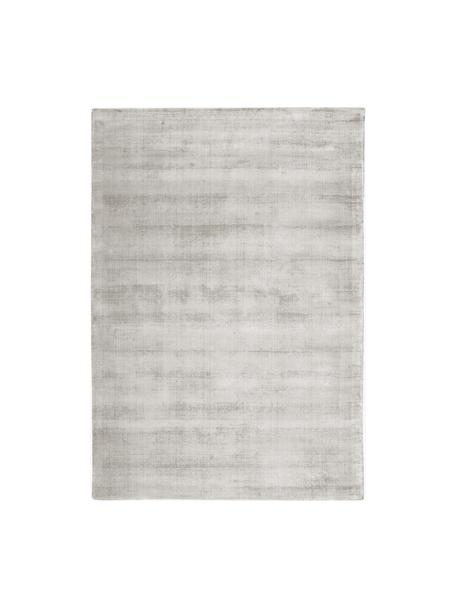 Tappeto in viscosa tessuto a mano Jane, Retro: 100% cotone Il materiale , Grigio chiaro, Larg. 80 x Lung. 150 cm (taglia XS)