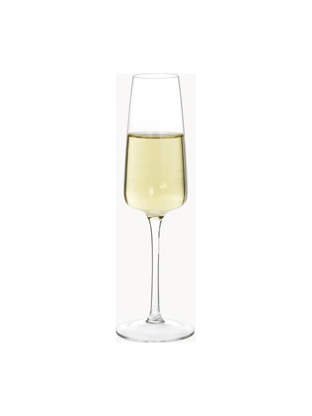 Mondgeblazen champagneglazen Ellery, 4 stuks, Glas, Transparant, Ø 7 x H 23 cm