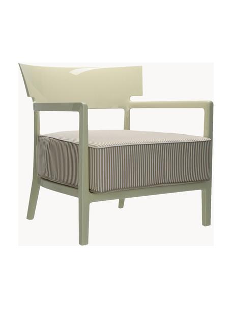 Tuinfauteuil Cara, Bekleding: geweven stof Met 20.000 s, Frame: polycarbonaat, Geweven stof beige, wit, lichtgroen, B 68 x D 67 cm