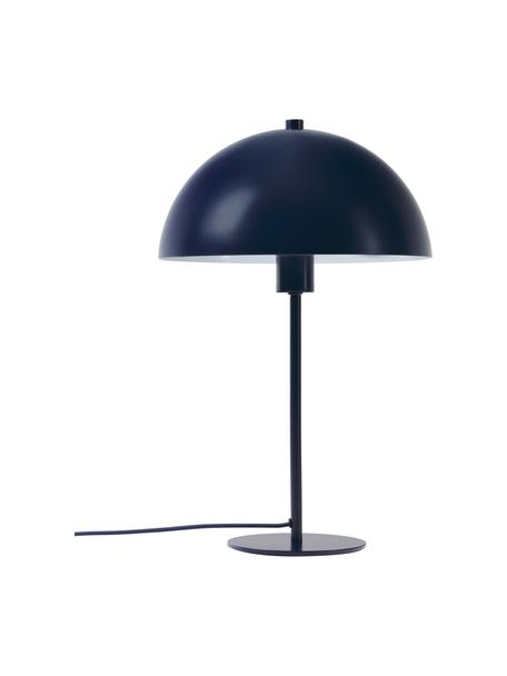 Lámpara de mesa Matilda, Pantalla: metal con pintura en polv, Cable: cubierto en tela, Azul, Ø 29 x Al 45 cm