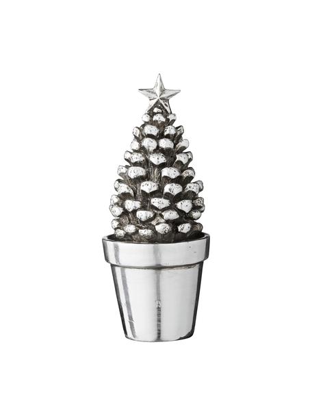Ręcznie wykonany dekoracja Tree, Tworzywo sztuczne, Odcienie srebrnego, Ø 7 x W 17 cm