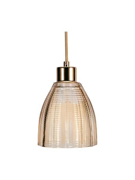 Lampa wisząca ze szkła Gleaming, Odcienie złotego, odcienie bursztynowego, Ø 13 x W 14 cm