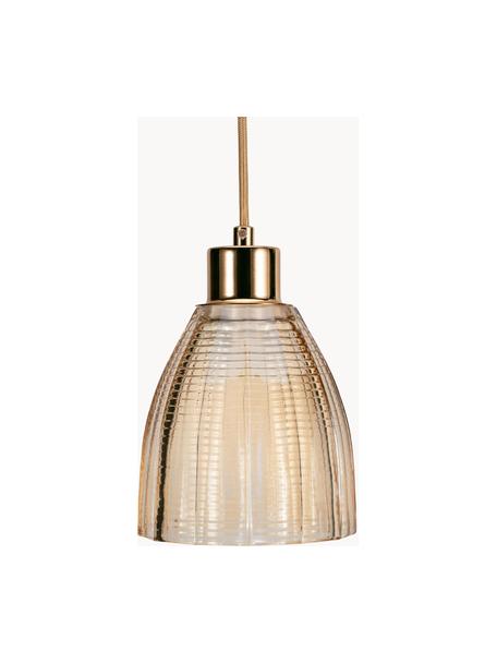Lampa wisząca ze szkła Gleaming, Odcienie złotego, odcienie bursztynowego, Ø 13 x W 14 cm