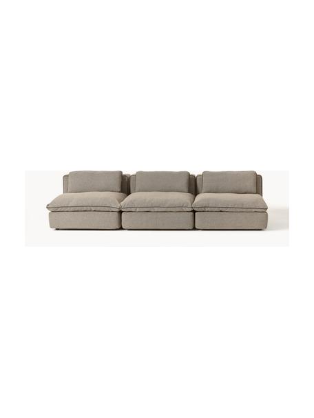 Modulares Sofa Felix (3-Sitzer), Bezug: 100 % Polyester Der strap, Gestell: Massives Kiefern- und Fic, Füße: Kunststoff Dieses Produkt, Webstoff Greige, B 300 x T 110 cm