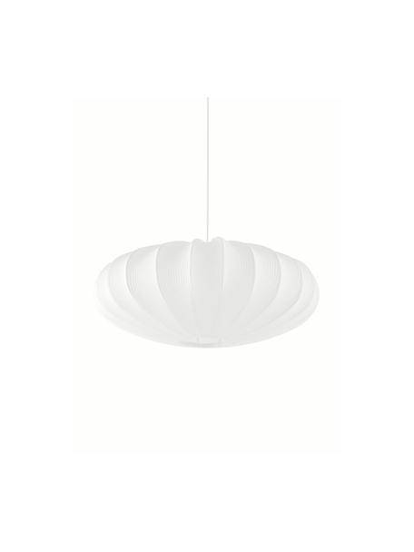 Lampa wisząca z tkaniny Mamsell, Biały, Ø 55 x W 21 cm