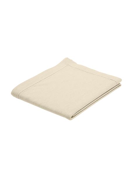 Mantel de algodón Indi, Algodón, Crema, De 6 a 10 comensales (An 140 x L 250 cm)