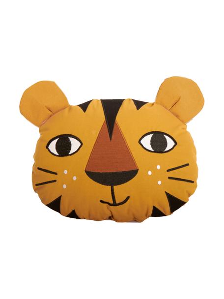 Kissen Tiger, mit Inlett, Bezug: 100 % Baumwolle, Ockergelb, Schwarz, B 30 x L 40 cm