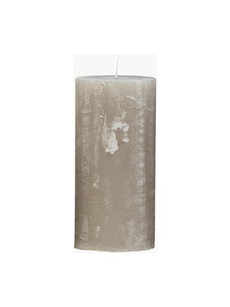 Bougie pilier faite main Rustic, Paraffine, Grège, Ø 7 x haut. 15 cm