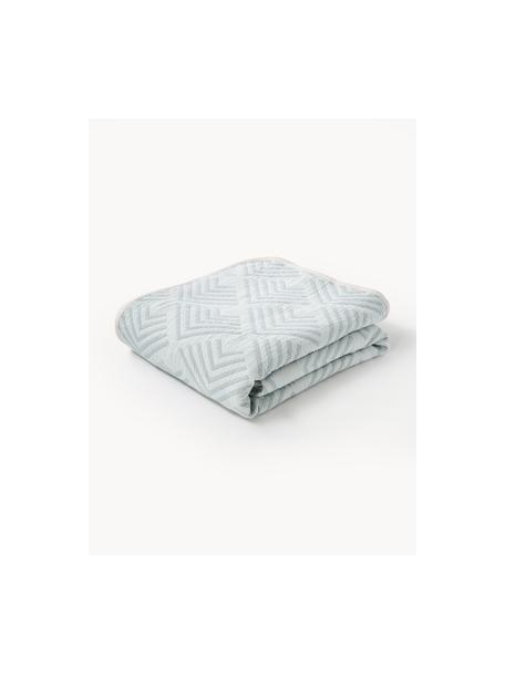 Copriletto Jacquard con motivo grafico Milano, 80% cotone, 20% poliestere

Il materiale utilizzato in questo prodotto è testato per le sostanze nocive e certificato secondo lo STANDARD 100 by OEKO-TEX®, 6457CIT, CITEVE, Azzurro, Larg. 180 x Lung. 250 cm